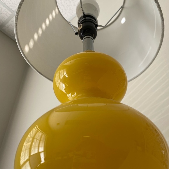 Yellow and White Decor Table Lamp - Picture 3 of 4